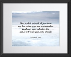 Proverbs 3:5-6 Trust In Poster Print Picture or Framed Wall Art