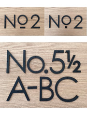 3 inch Modern House Address Numbers Letters, color choices