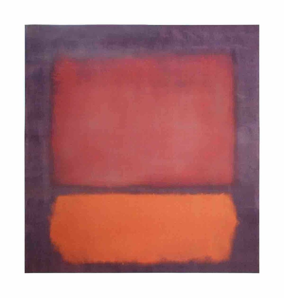 MARK ROTHKO Untitled (1962) 47″ x 45″ Poster 1998 Modernism Red, Orange, Purple