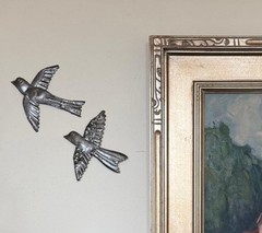 Metal Birds (Set of 5) Handmade, Fair Trade, Recycled Haitian Wall Décor 4″x5″