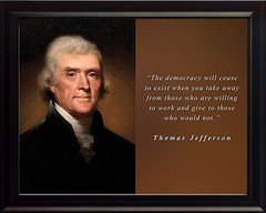 Thomas Jefferson Photo Picture, Poster or Framed Famous Quote “The democracy”