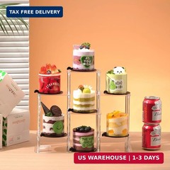 6 Tier Clear Action Figures Display Risers Stand Shelf, Acrylic Display Stands f