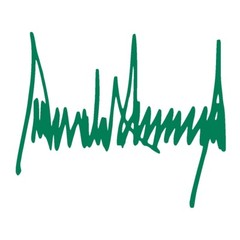 President Donald Trump Signature Decal, Trump Autograph decal, MAGA, USA patriot