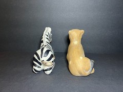 Vintage Set of 2 K’s Collection Ceramic Safari Zebra & Lioness Animal Figures