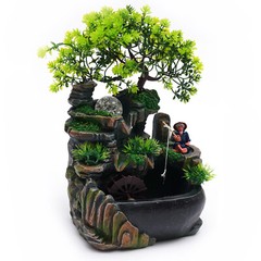 Indoor Water Fountains Zen Desk Rockery Waterfall Fountain Tabletop Ornament NEW