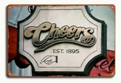 Cheers Bar Sign Metal Sign Aluminum Weatherproof Sign p1224