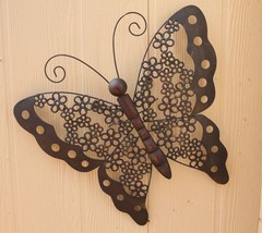 1-MEGA BUTTERFLY,Wall Hanging,Yard Art,Fence Decor,Metal,Nature Theme,BTR-017T