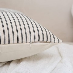 Hckot Farmhouse Pillow Covers 12×20, Lumbar Throw Pillow Covers Set of 2, Bla…