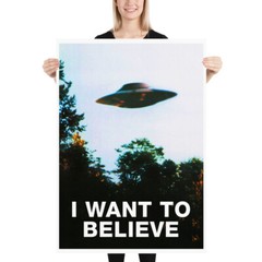 I want to believe — Original The X-Files poster (Ver.2, Season 4-5, 1996-1997)