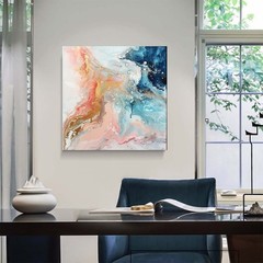 Hand Painted Abstract Oil Painting Canvas Modern Oil Painting Wall Art Pink