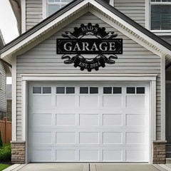 Personalized Garage Sign: Custom Metal Wall Art, Man Cave Decor
