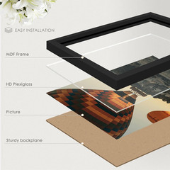A2 Picture Frame Black, Classic 16.5X23.4 Poster Frame, Horizontal or Vertical W