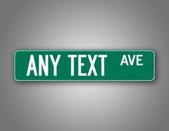 Custom 4″x18″ Green Street Sign Personalized Novelty Any Text Address Road Sign