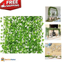 84Ft Artificial Ivy Fake Vines: 12 Count UV Resistant Greenery for All Occasions