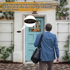 2 Pack No Soliciting Sign for House, Strong Self-Adhesive Acrylic No Soliciting
