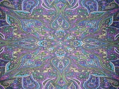 Paisley Kaleidoscope Print Cotton Wall Hanging 90″ x 60″ Single Purple
