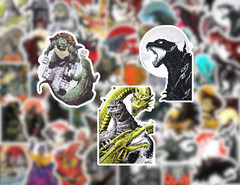 25/50 Monsterverse Sticker Pack – Matte Vinyl – Godzilla King Kong Ghidorah