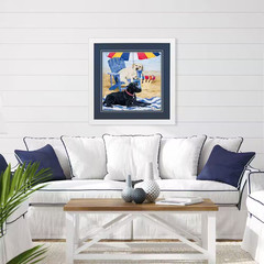 1 Piece Framed Canvas Transfer Animal Art Print 29 In. X 29 In.