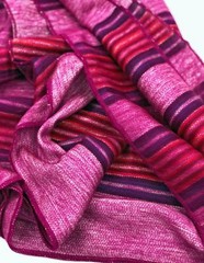 SOFT & WARM PURPLE FUCHSIA STRIPED ALPACA LLAMA WOOL BLANKET PLAID QUEEN