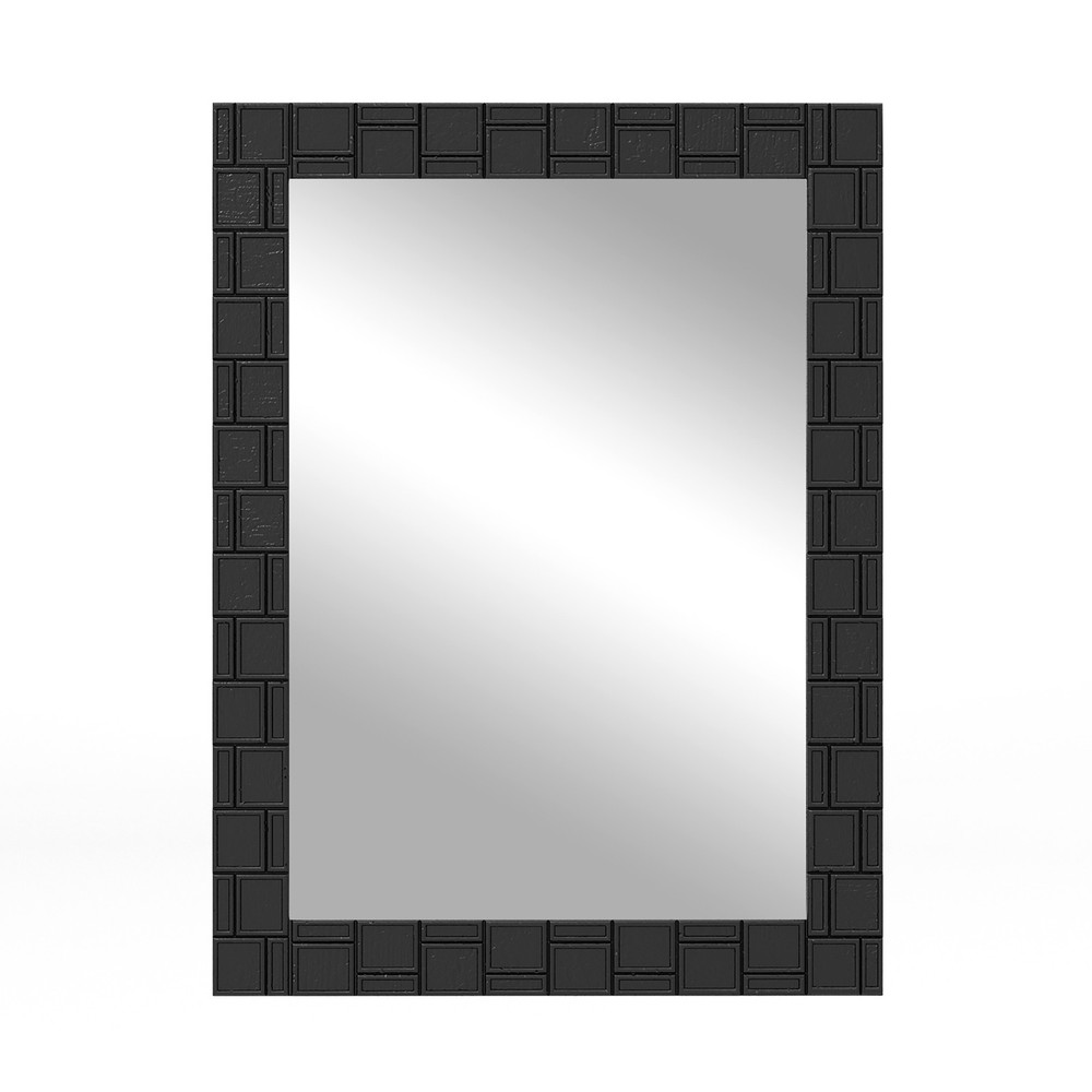 32” x 24”Wood Framed Wall Mirror w/Solid Wood Frame Vertical Horizontal