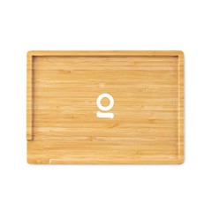 Bamboo Tray, Small (9×6 in), Mini Wooden Tray with Small Rolling Surface