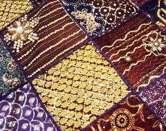 40″ Purple Wall Hanging Handmade Art Square Branded Gift Tapestry Vintage Beaded