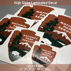 National Park Service High Gloss Laminated Stickers / Decals Choose Size 2-6″