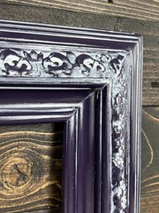 8 x 10In stock – wood picture frame with compo ornate trims Distressed PURPLE