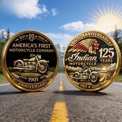 Indian Motorcycle Company 125Th Anniversary Commemorative Coin HT04042612