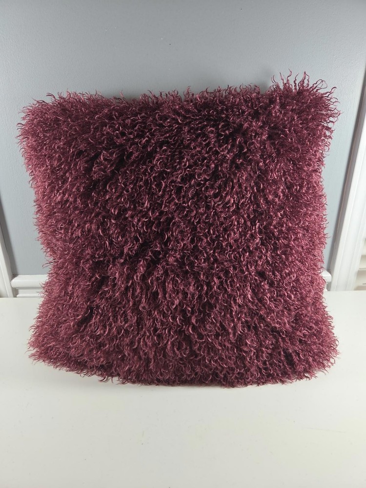 Threshold 24×24 Purple Shag Decorative Throw Pillow Super Soft NEW