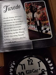 BLACK TUXEDO KIT KAT CLOCK -Full Size – 15.5″- MADE IN THE USA BLACK