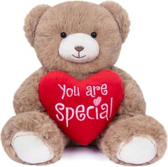 Osito de peluche 10in con corazon rojo regalo para ella novia mama ninos marron