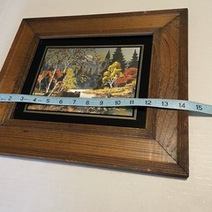 Framed Rustic Foil Art Bear Picture Outdoors Nature Cabin Lodge Decor