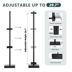 Adjustable Tabletop Picture Frame Stand Metal Easel for Frames up to 29 In. High