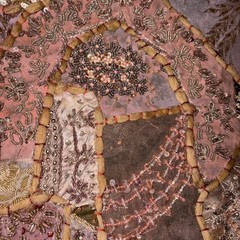 Vintage Indian Embroidered Patchwork Wall Hanging – Mirror Work – 59” x 40”