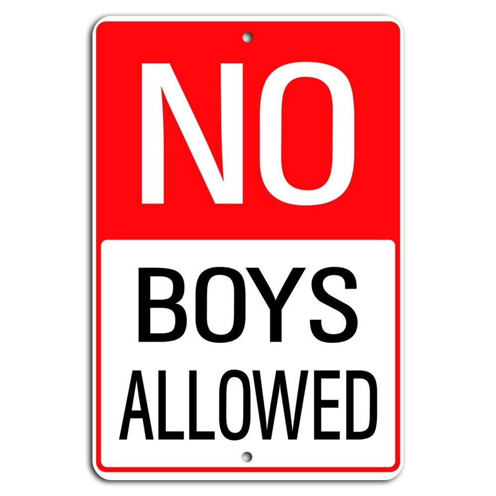 Girls Only Metal Sign BanginPrints Aluminum Rectangle Vertical Decor
