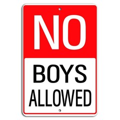 Girls Only Metal Sign BanginPrints Aluminum Rectangle Vertical Decor