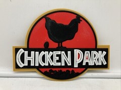 3D Printed Chicken Coop Sign – Jurassic Park Themed – FREE SHIPPING