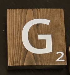 3.5″ Wood Scrabble Tile Letter G Decor