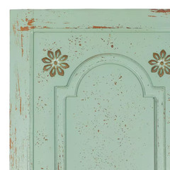 18 In. X 78 In. Wood Green Antique Door Scroll Wall Decor