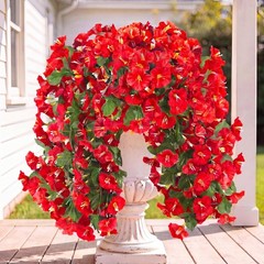 Lifelike 2PCS Faux Morning Glory for Patio & Balcony – Easy Care Decoration