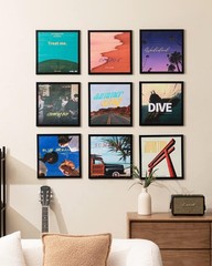 12.5×12.5 Vinyl Record Frame, Matte Black Album Picture Frame Fits 12×12 LP a…