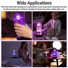 Flower In Glass Dome Eternal Forever Galaxy Rose LED Light Mother’s Day Gifts