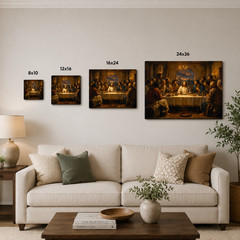 The Last Supper Canvas Wall Art Jesus Christ Disciples Apostles Painting Print