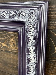 8 x 10In stock – wood picture frame with compo ornate trims Distressed PURPLE