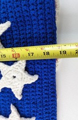 Handmade American Flag Afghan Vintage Patriotic Crochet 36 x 56 ” USA Blanket