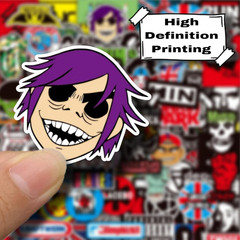 100 Pcs Rock Band Music Stickers – Durable and Waterproof Vinyl Stickers Featuri