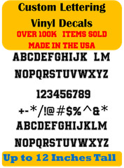 Custom Personalized Decal Vinyl Lettering Text Business Sign High School Style