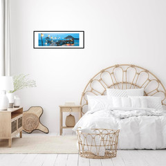 12X36 Picture Frame with 10X30 Mat Set of 4, Display Photo 10X30 with Mat or 12