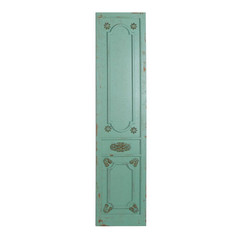 18 In. X 78 In. Wood Green Antique Door Scroll Wall Decor